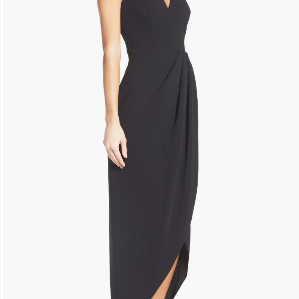 Crepe Midi Dress Xscape - Black Dress